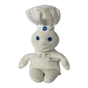 Pillsbury Doughboy Plush Bean Bag Toy 2008 White Advertising Mascot 8 Inch